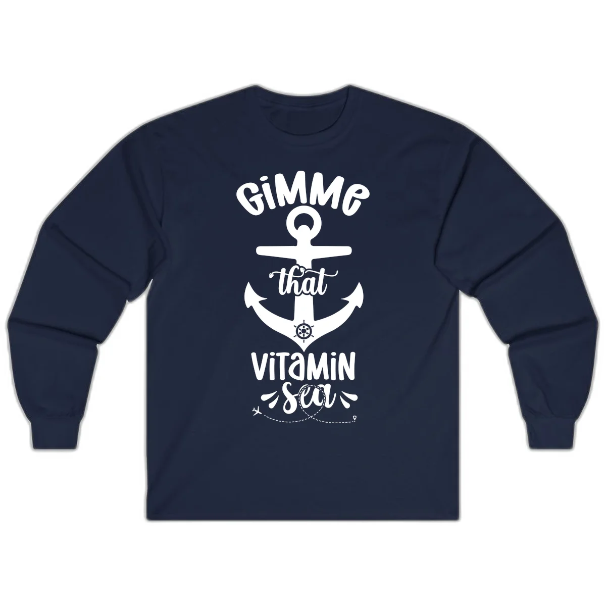 Gimme That Vitamin Sea Anchor Long Sleeve in Navy