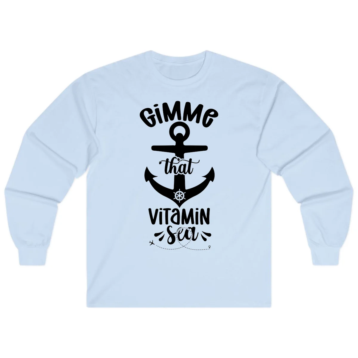 Gimme That Vitamin Sea Anchor Long Sleeve in Light Blue