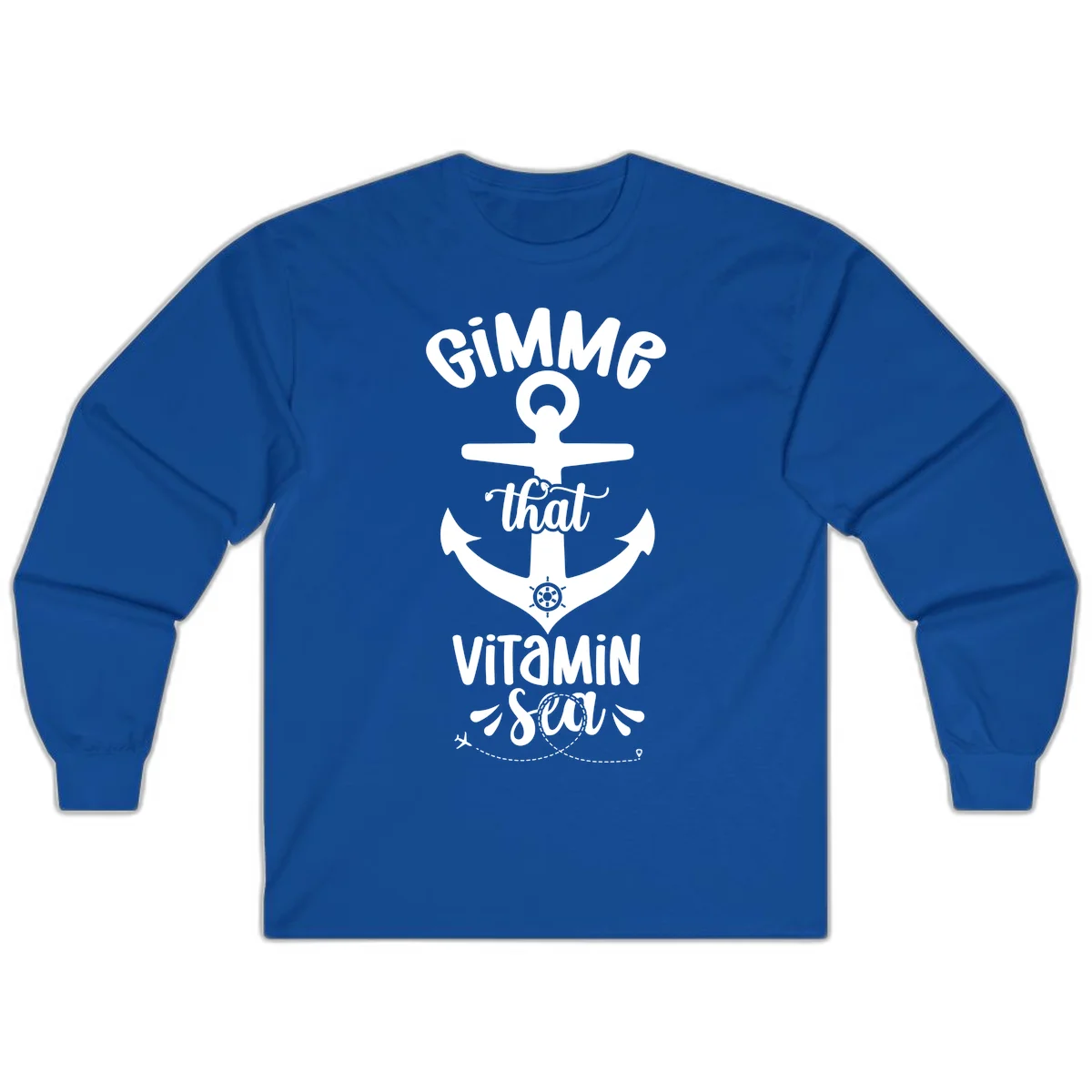 Gimme That Vitamin Sea Anchor Long Sleeve in Royal
