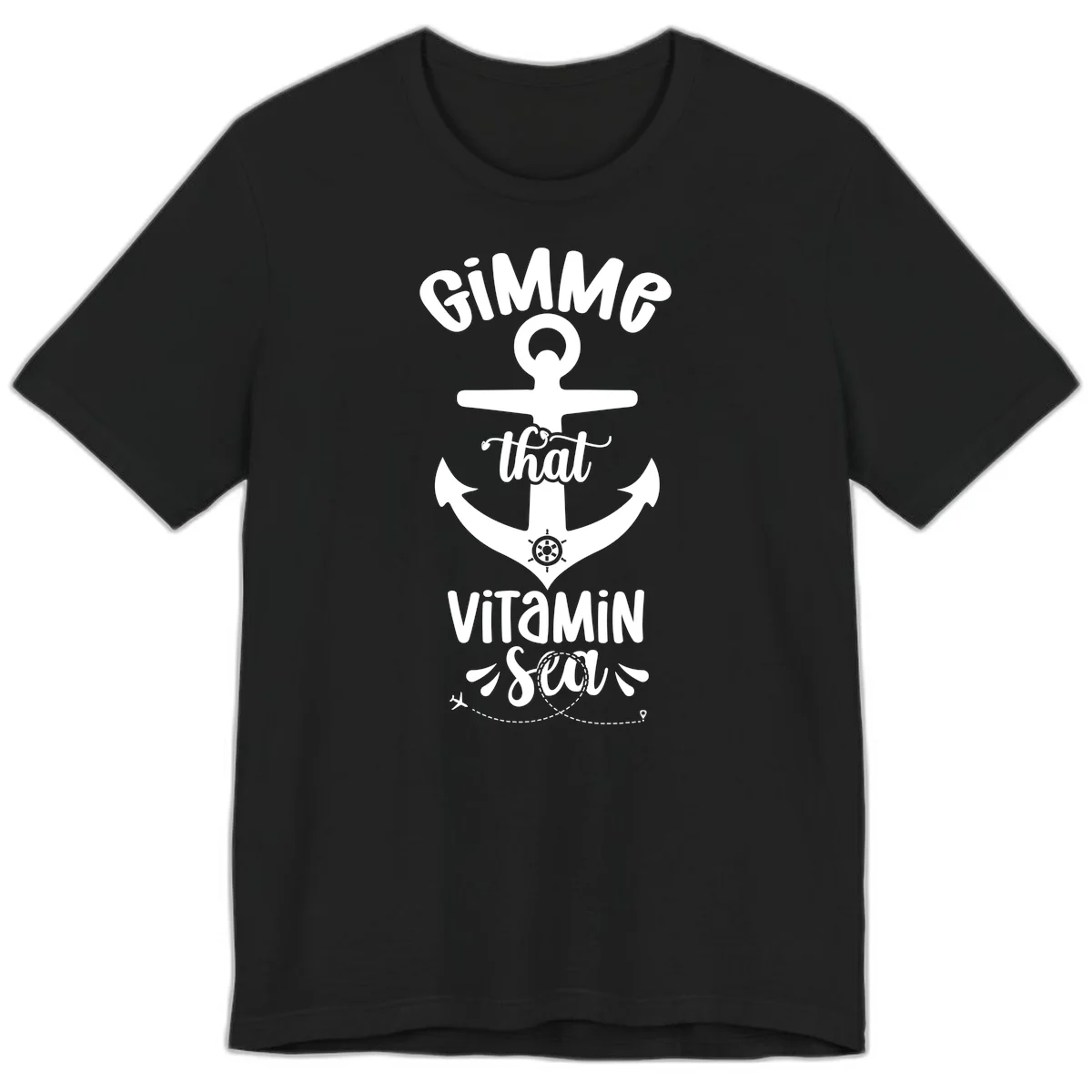 Gimme That Vitamin Sea Anchor Premium T-Shirt in Black