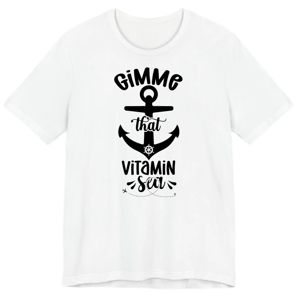 Gimme That Vitamin Sea Anchor Premium T-Shirt in White