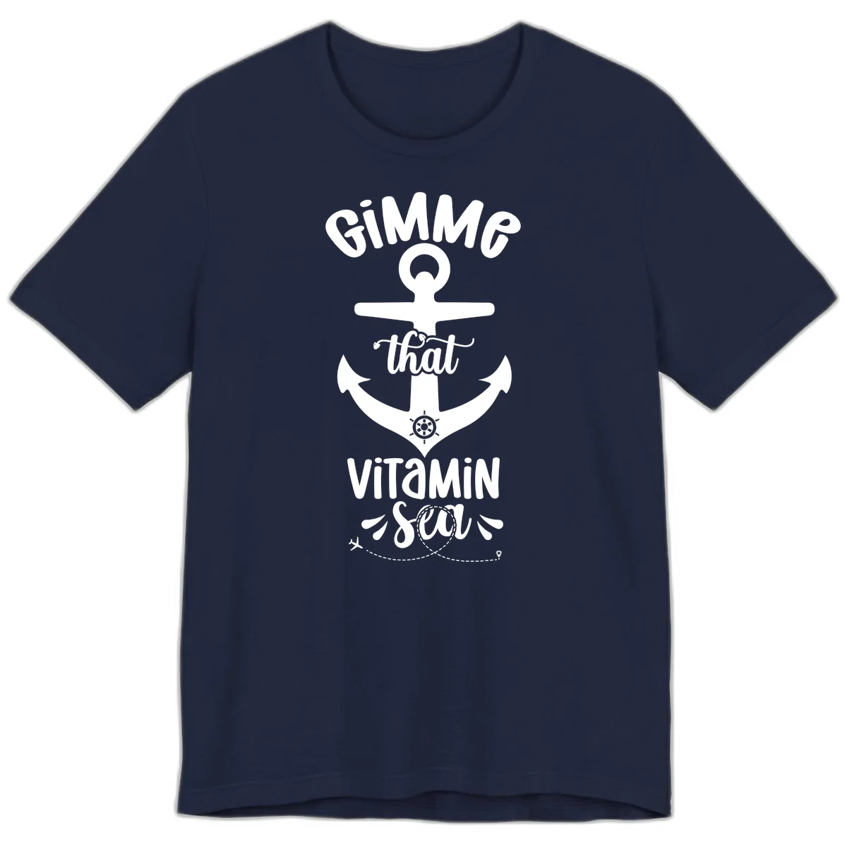 Gimme That Vitamin Sea Anchor Premium T-Shirt in Navy