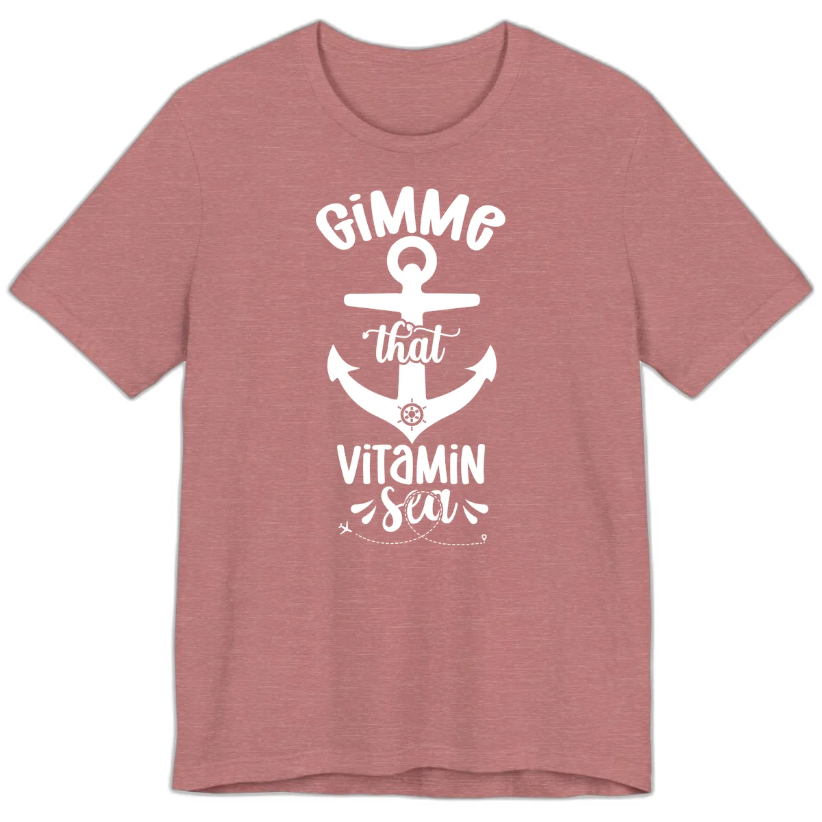 Gimme That Vitamin Sea Anchor Premium T-Shirt in Heather Mauve