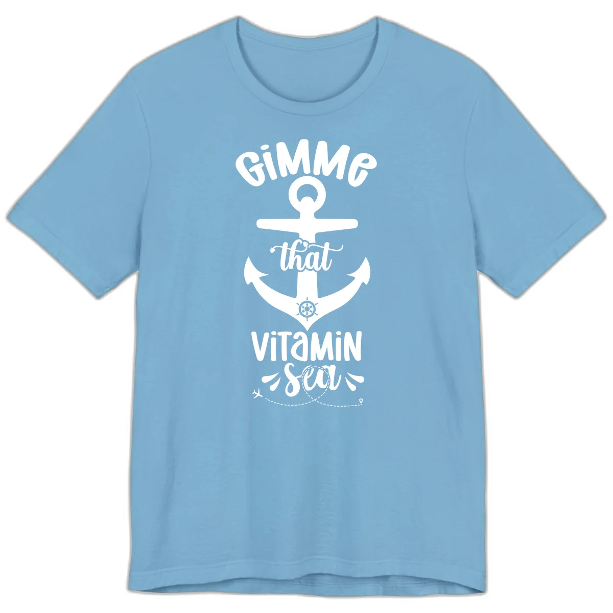 Gimme That Vitamin Sea Anchor Premium T-Shirt in Ocean Blue