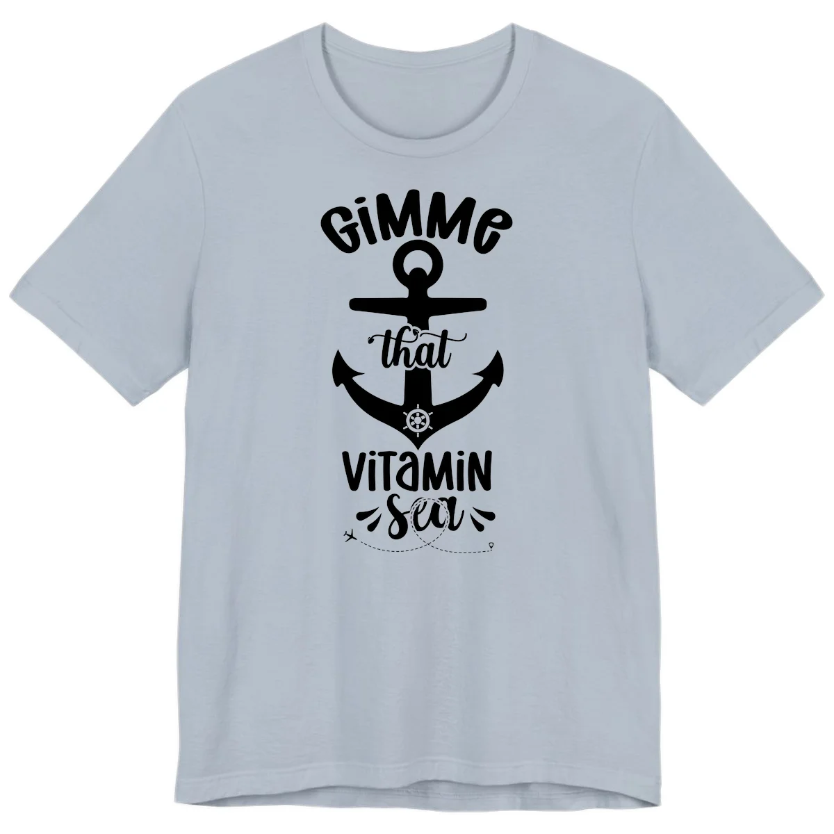 Gimme That Vitamin Sea Anchor Premium T-Shirt in Light Blue