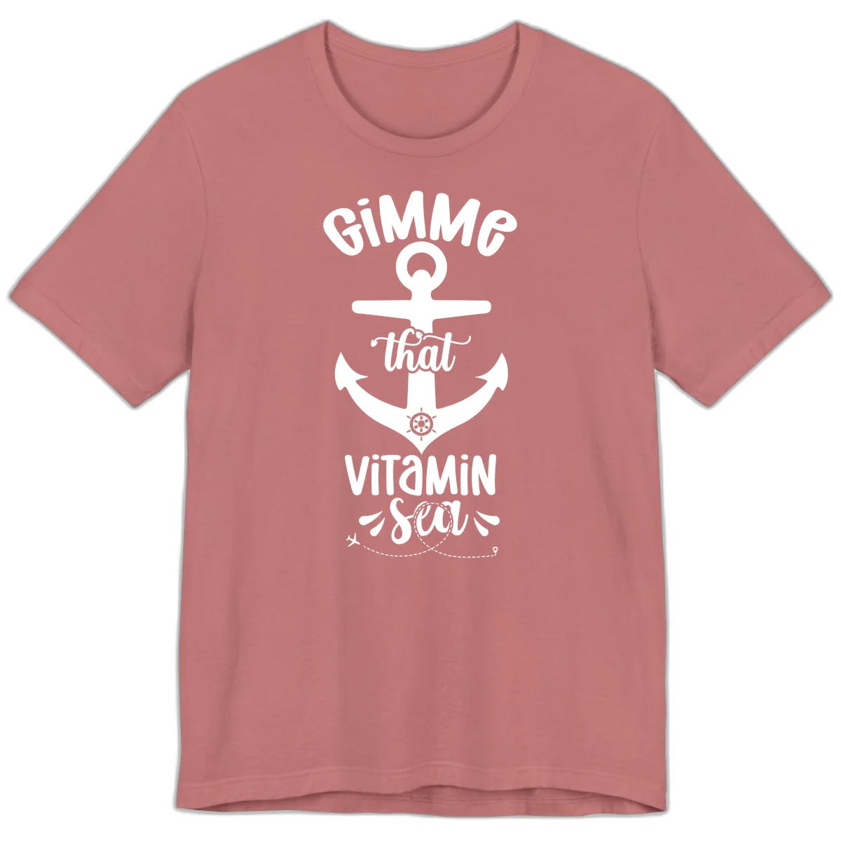 Gimme That Vitamin Sea Anchor Premium T-Shirt in Mauve
