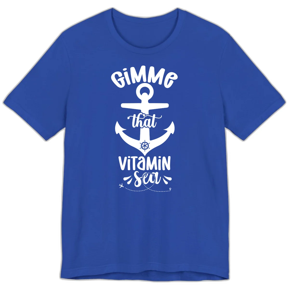 Gimme That Vitamin Sea Anchor Premium T-Shirt in True Royal