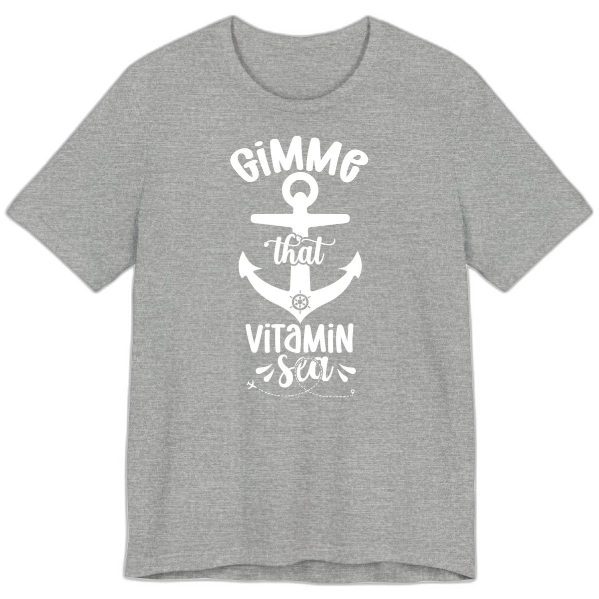 Gimme That Vitamin Sea Anchor Premium T-Shirt in Athletic Heather