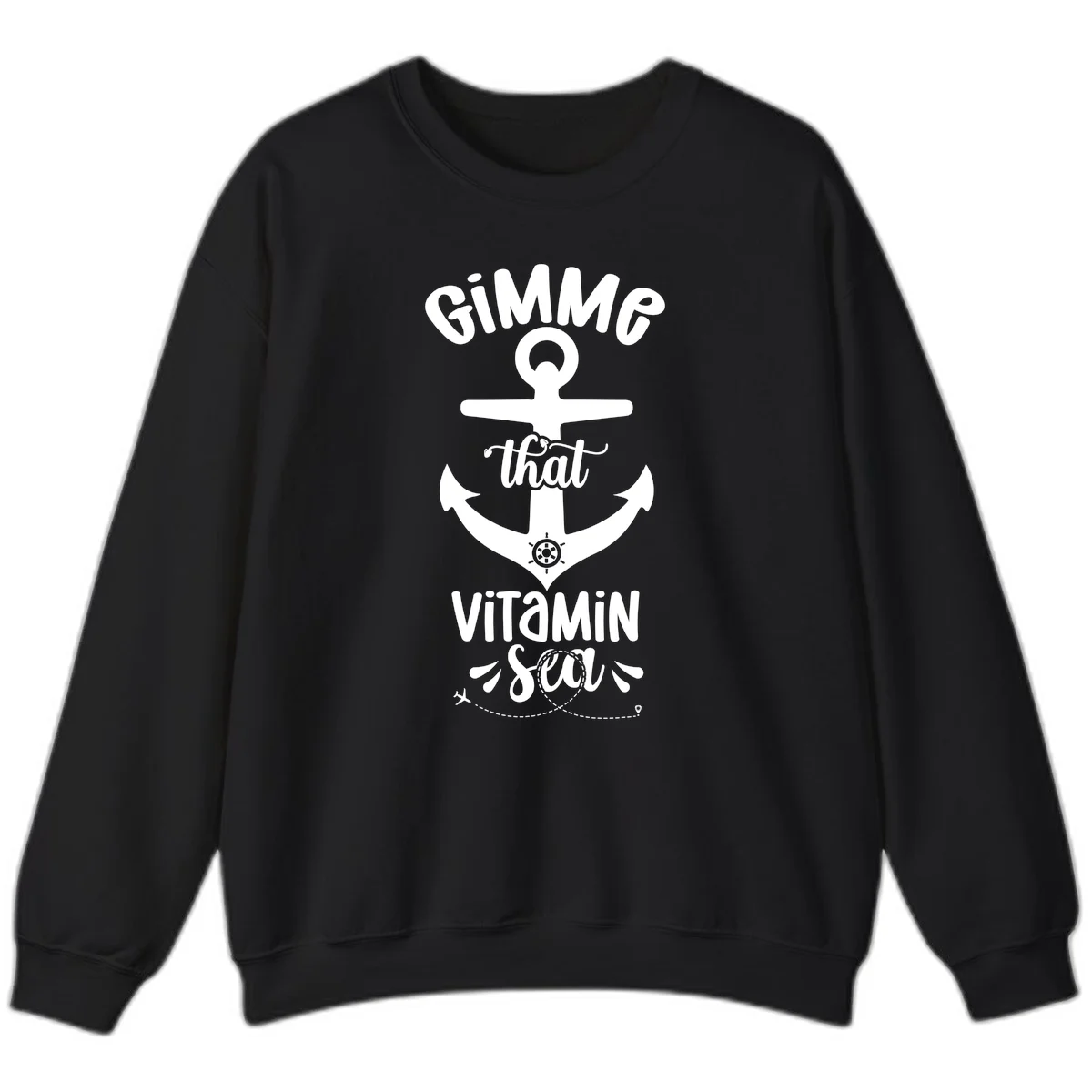 Gimme That Vitamin Sea Anchor Sweatshirt in Black
