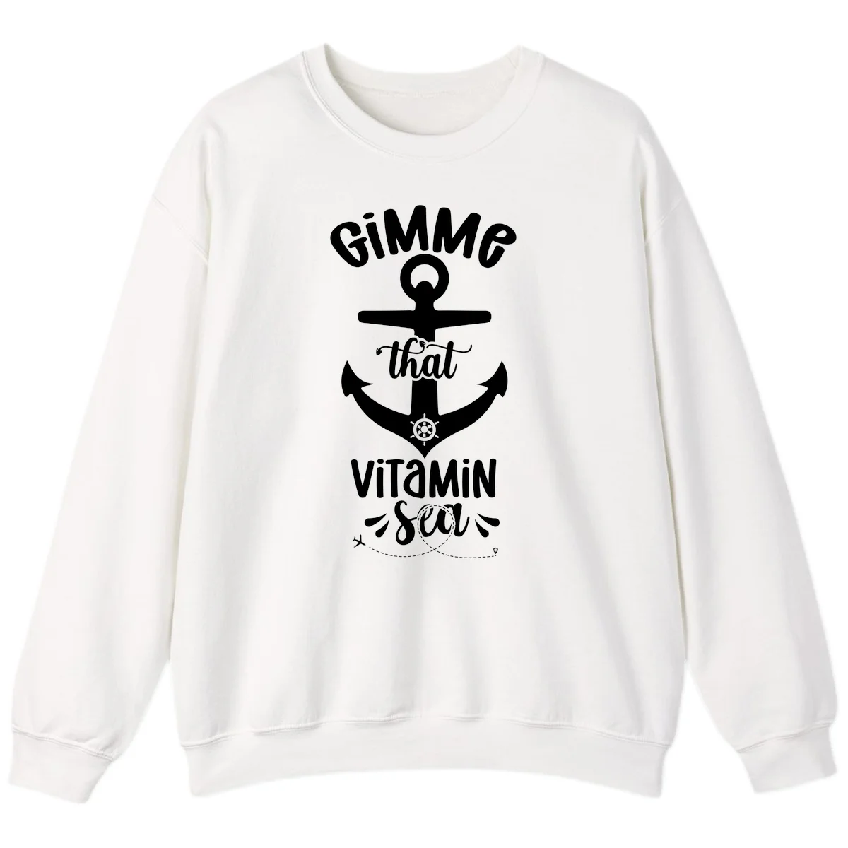 Gimme That Vitamin Sea Anchor Sweatshirt in White