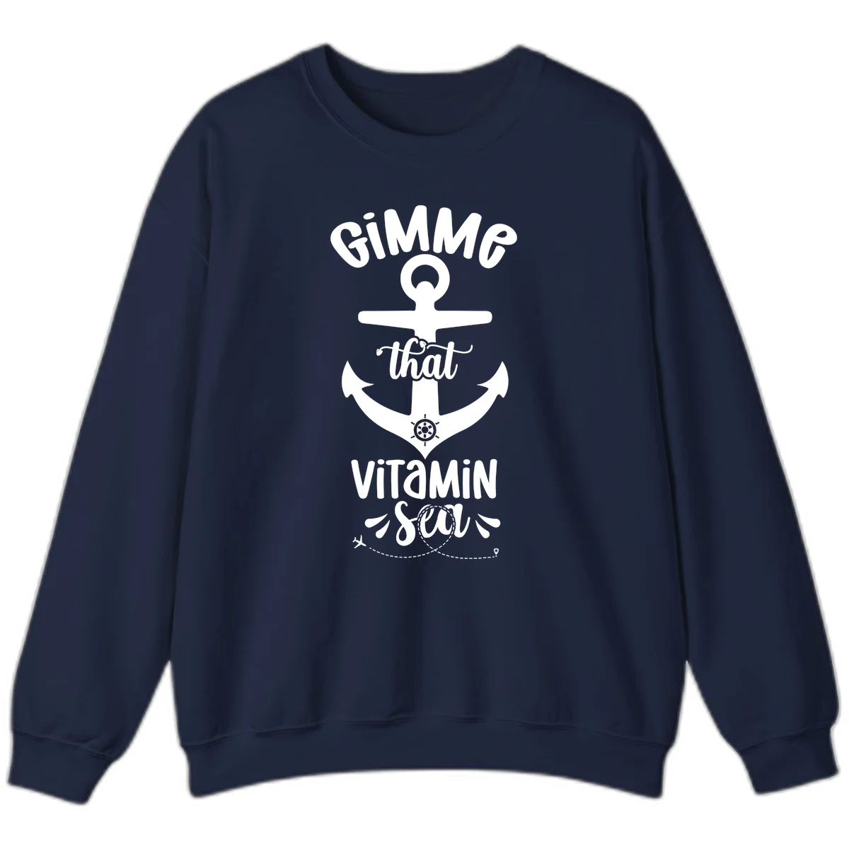 Gimme That Vitamin Sea Anchor Sweatshirt in Navy