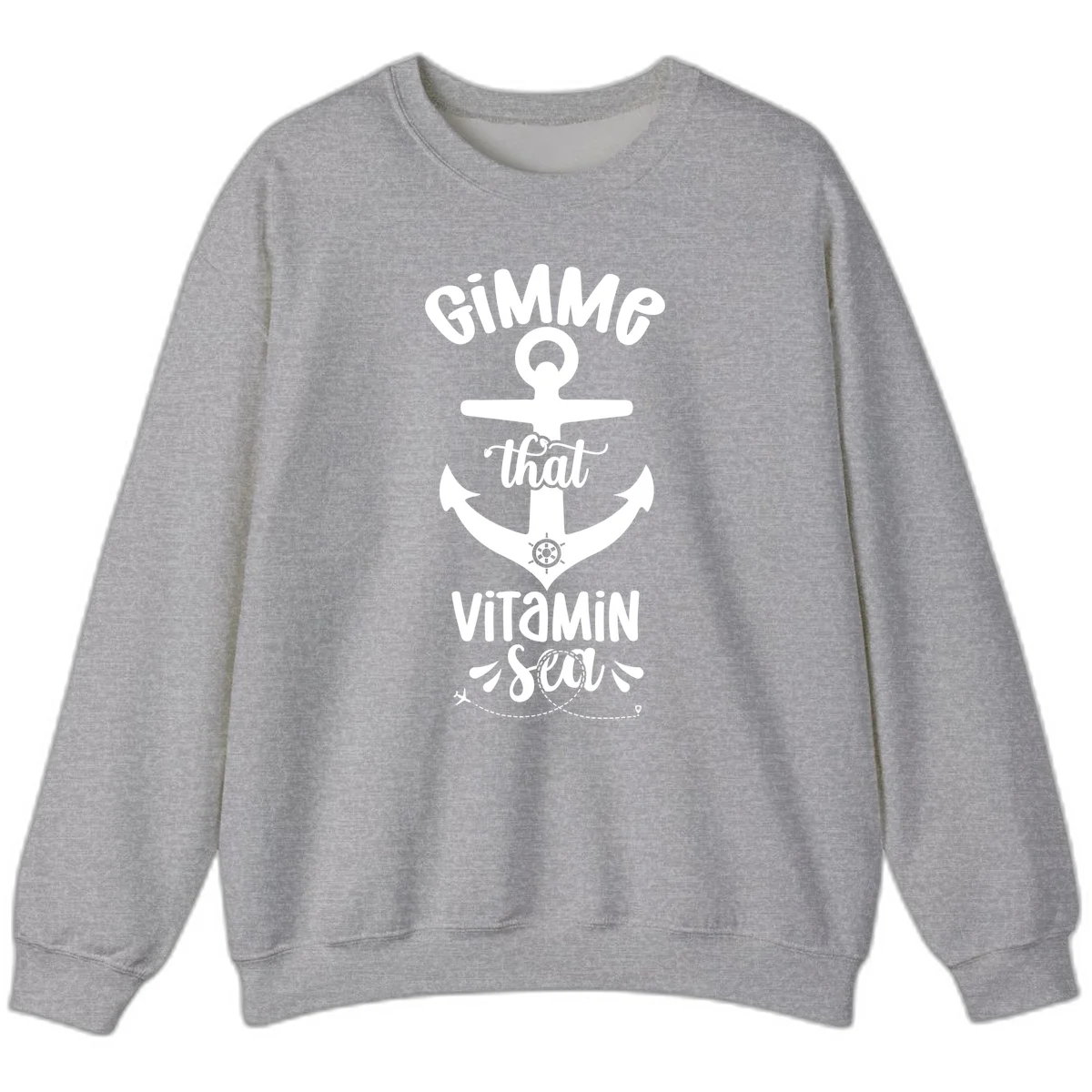 Gimme That Vitamin Sea Anchor Sweatshirt in Sport Grey