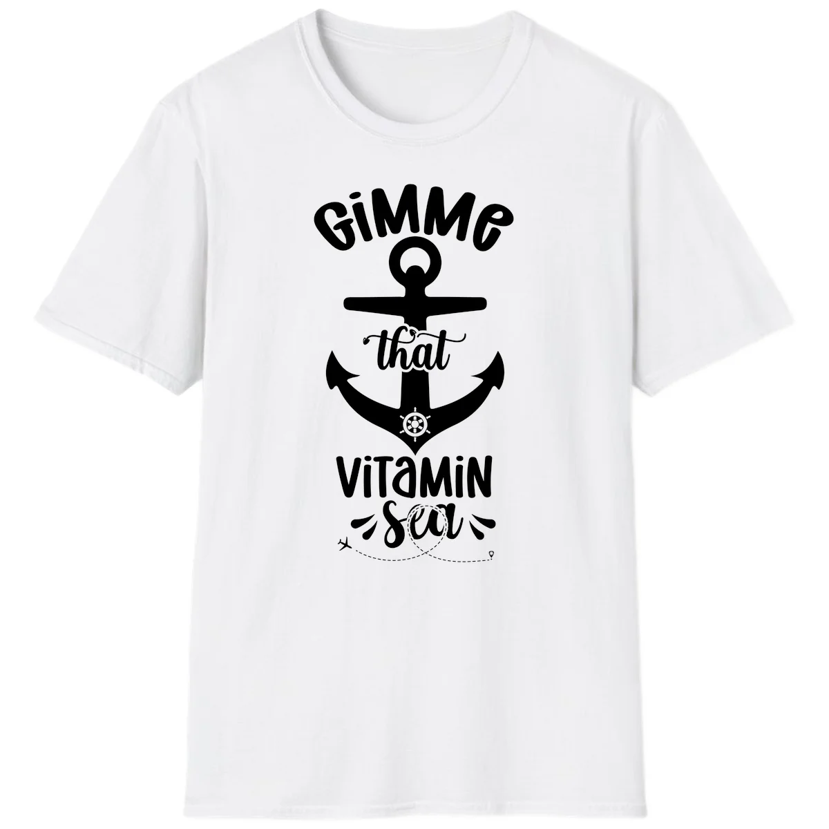 Gimme That Vitamin Sea Anchor T-Shirt in White