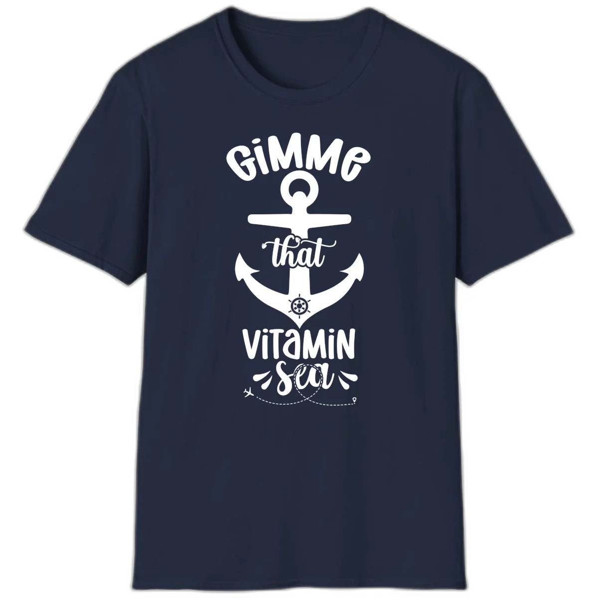 Gimme That Vitamin Sea Anchor T-Shirt in Navy