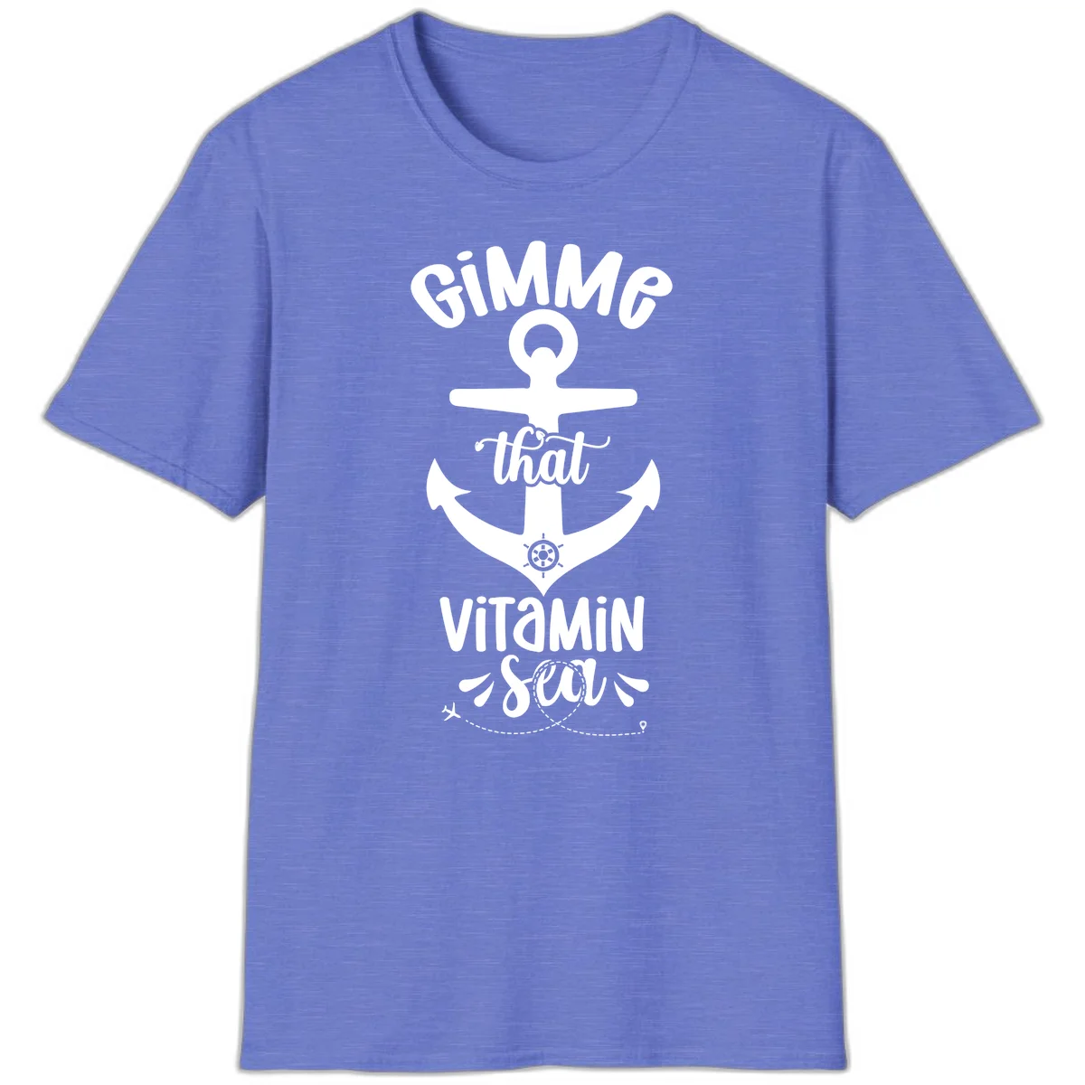 Gimme That Vitamin Sea Anchor T-Shirt in Heather Royal