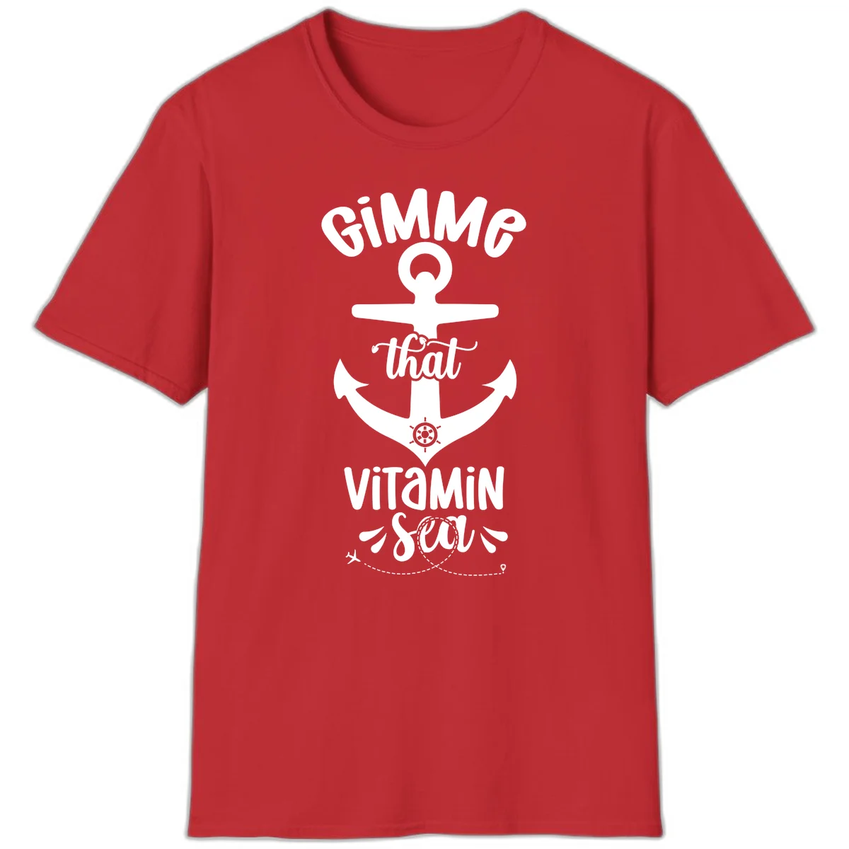 Gimme That Vitamin Sea Anchor T-Shirt in Red