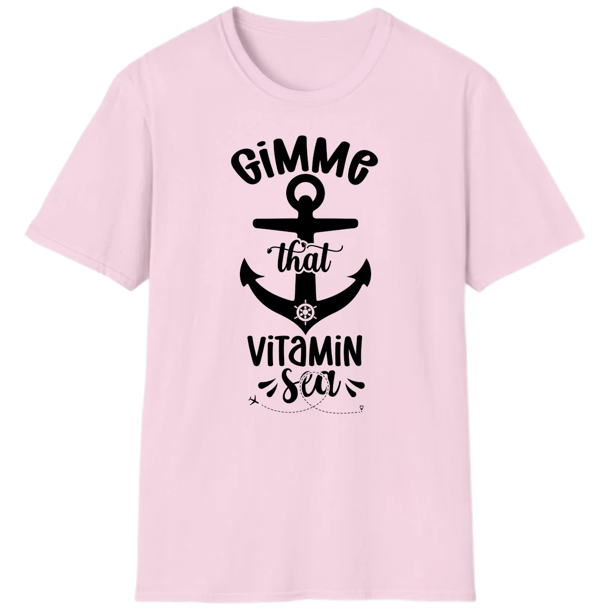 Gimme That Vitamin Sea Anchor T-Shirt in Light Pink