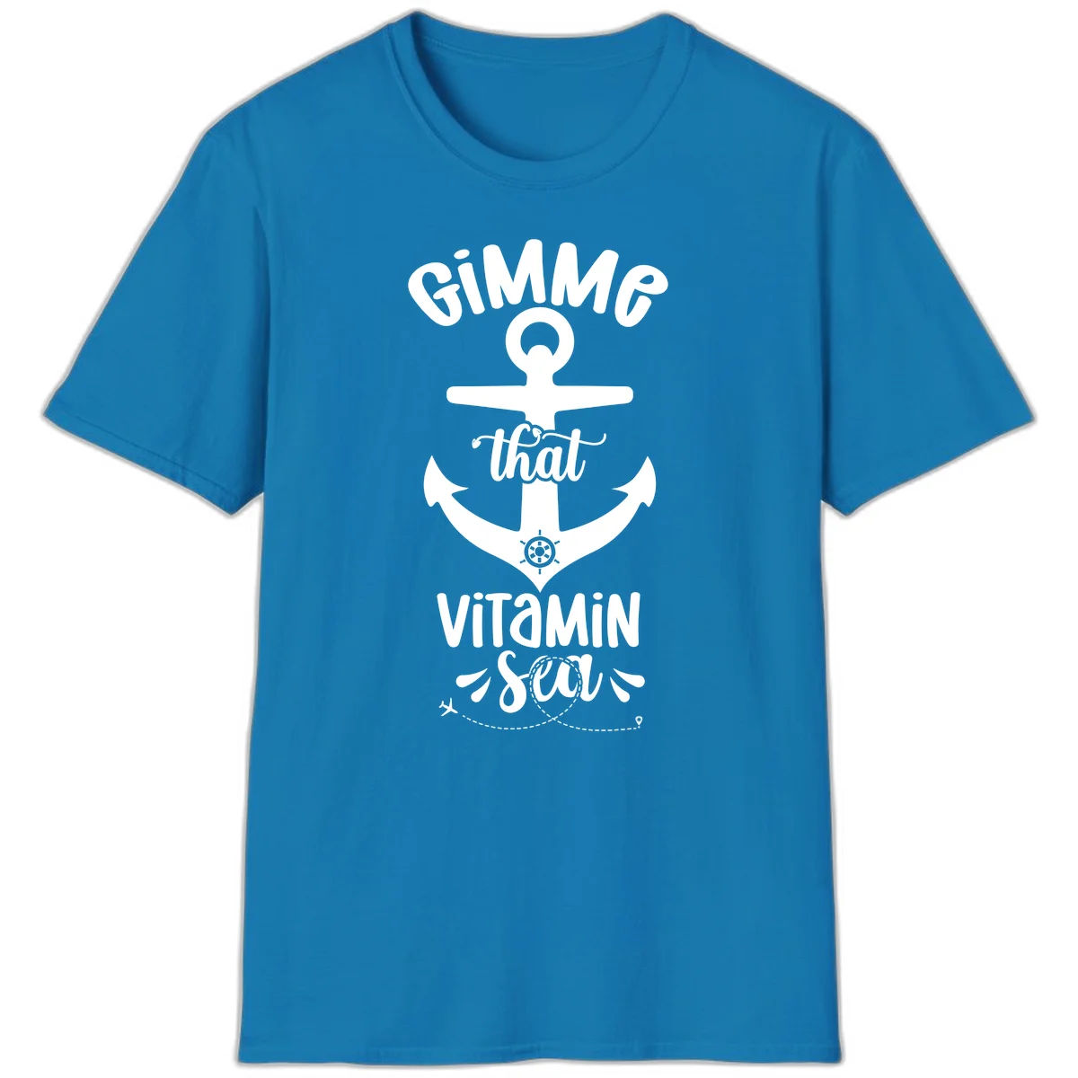 Gimme That Vitamin Sea Anchor T-Shirt in Sapphire