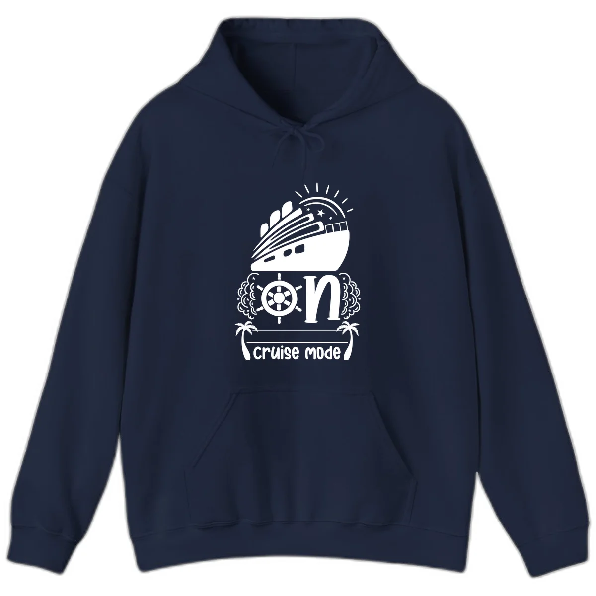Cruise Mode On Hoodie in Navy