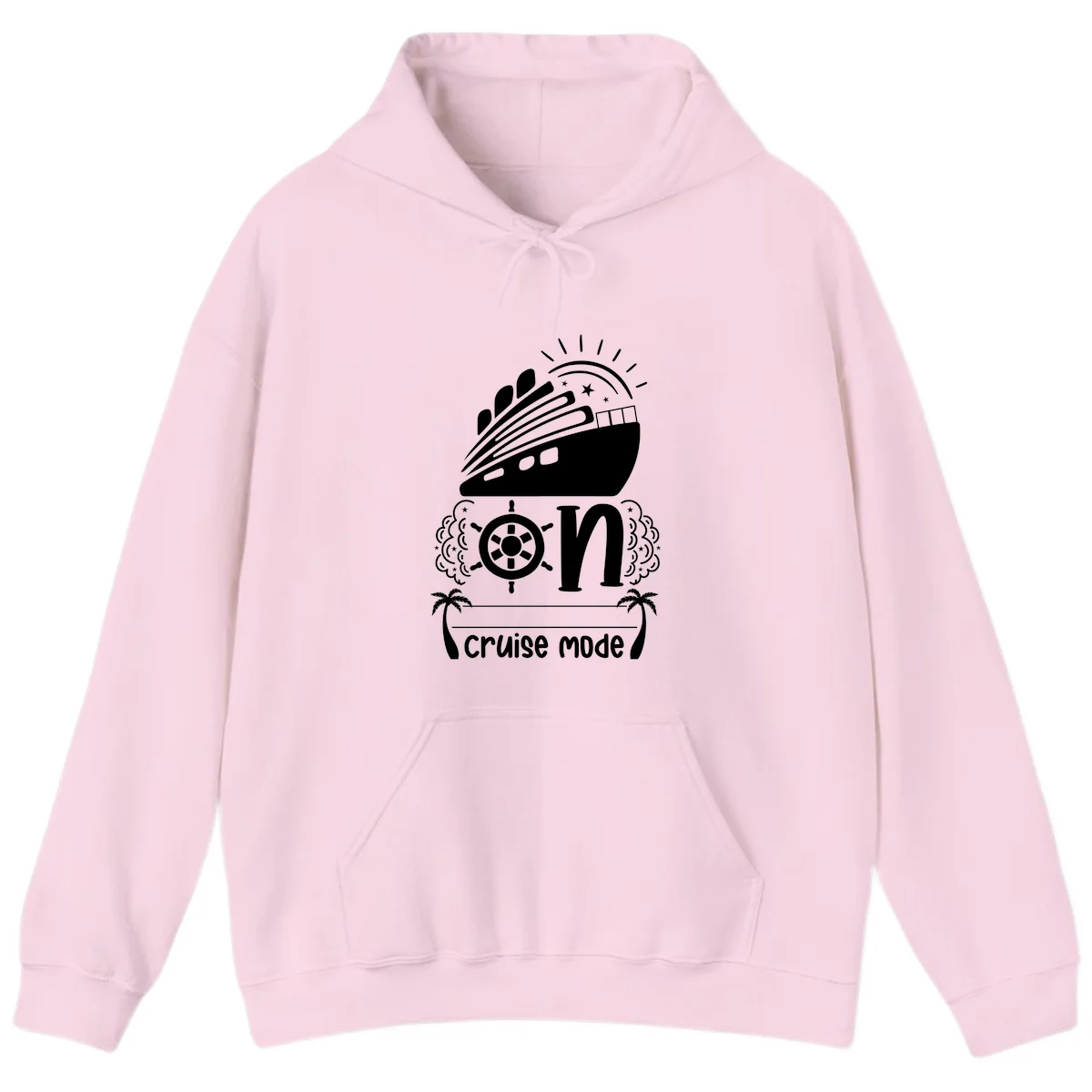 Cruise Mode On Hoodie in Light Pink
