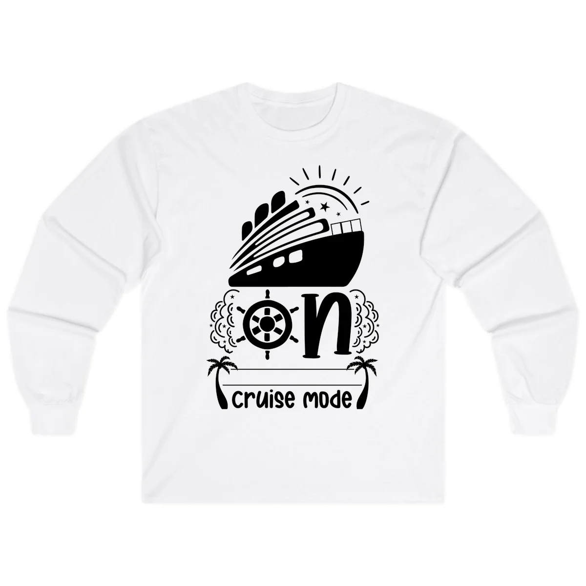 Cruise Mode On Long Sleeve in White