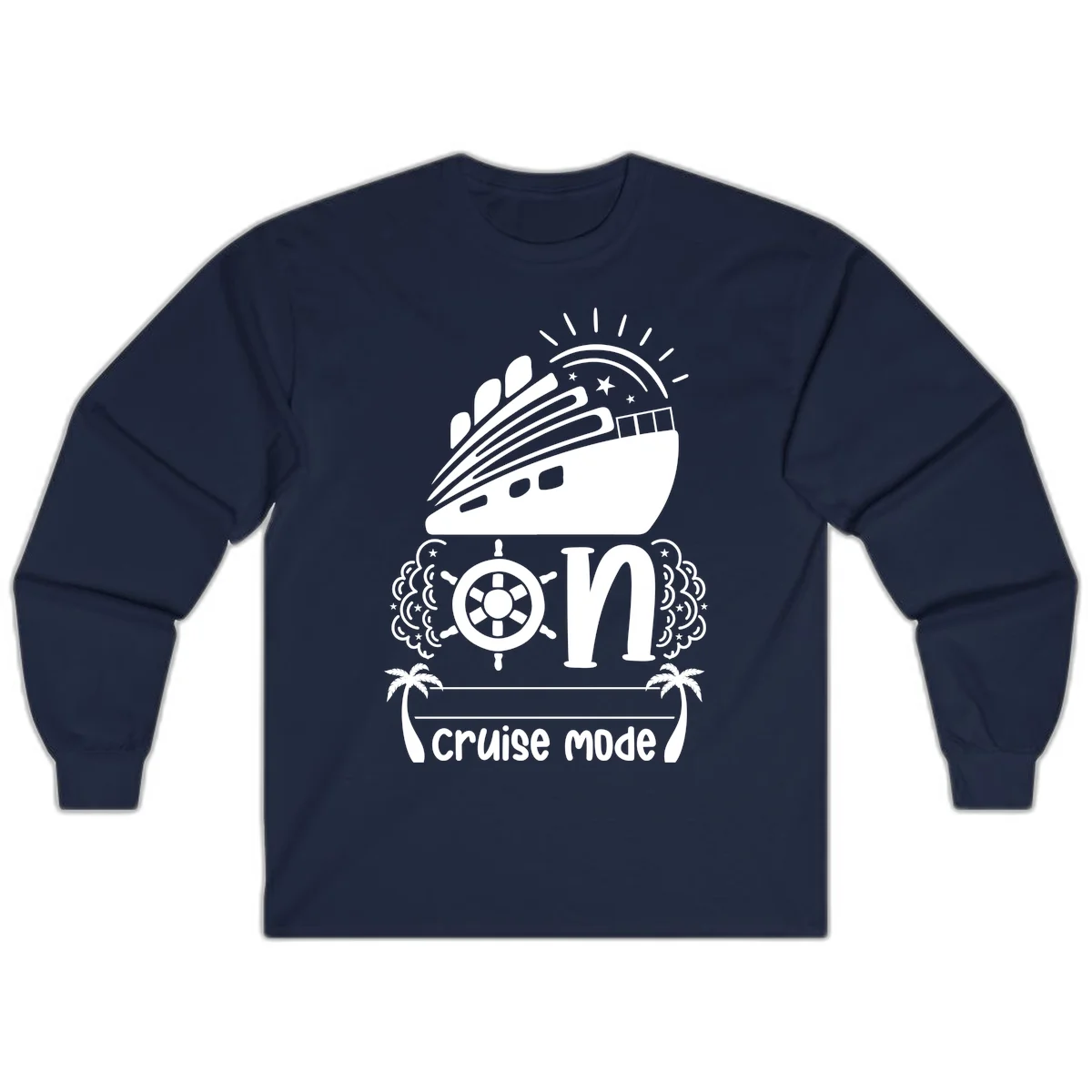 Cruise Mode On Long Sleeve in Navy