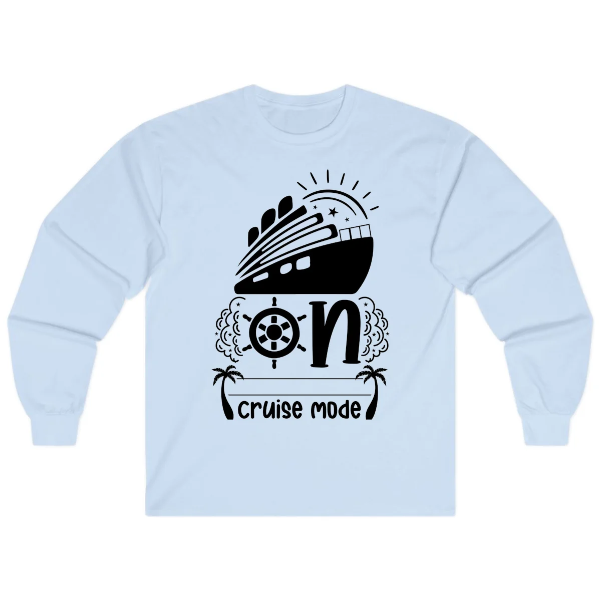 Cruise Mode On Long Sleeve in Light Blue