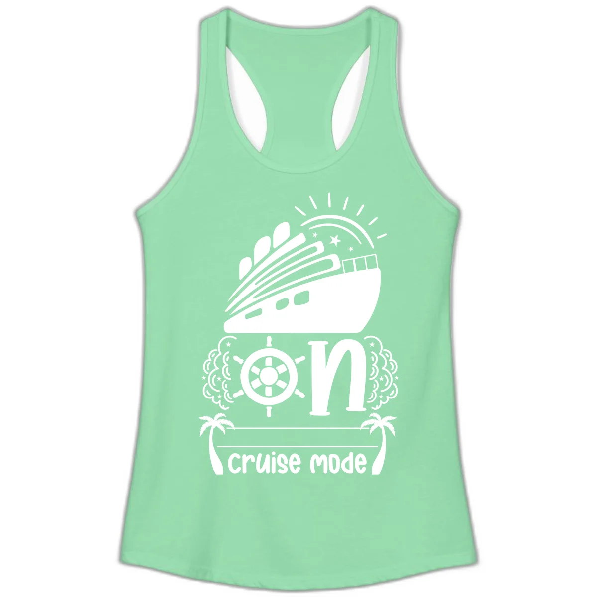 Cruise Mode On Ladies Tank in Solid Mint