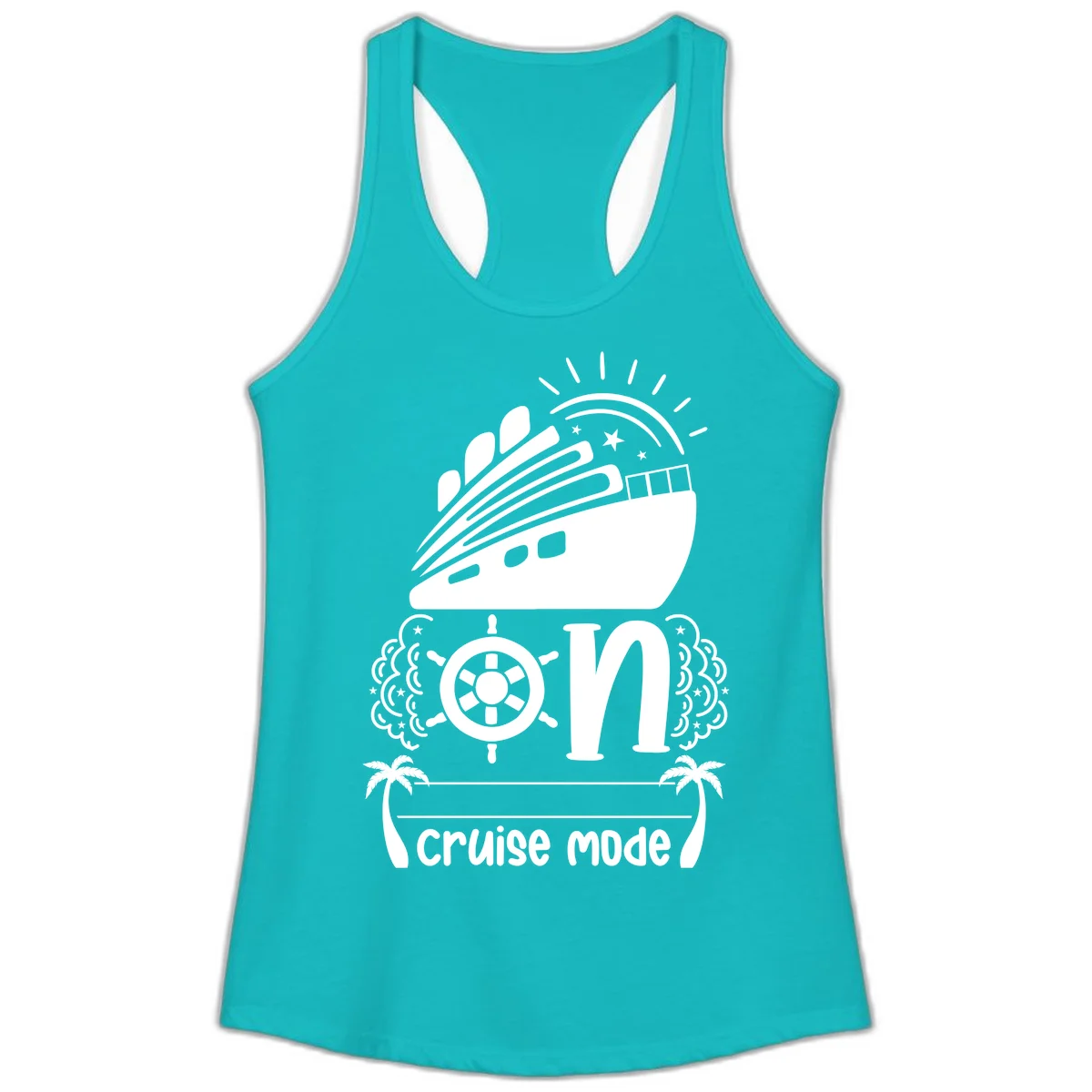 Cruise Mode On Ladies Tank in Tahiti Blue