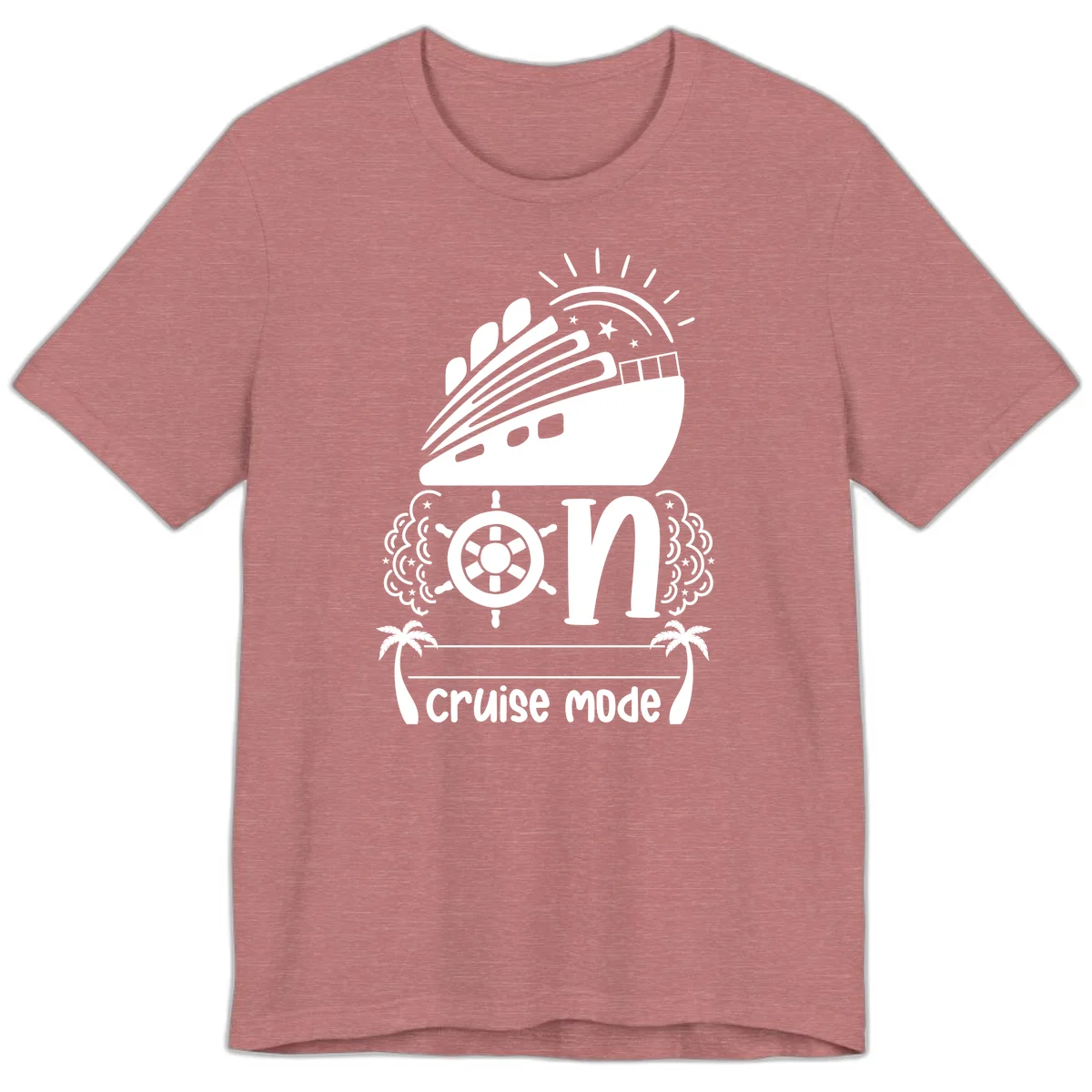 Cruise Mode On Premium T-Shirt in Heather Mauve