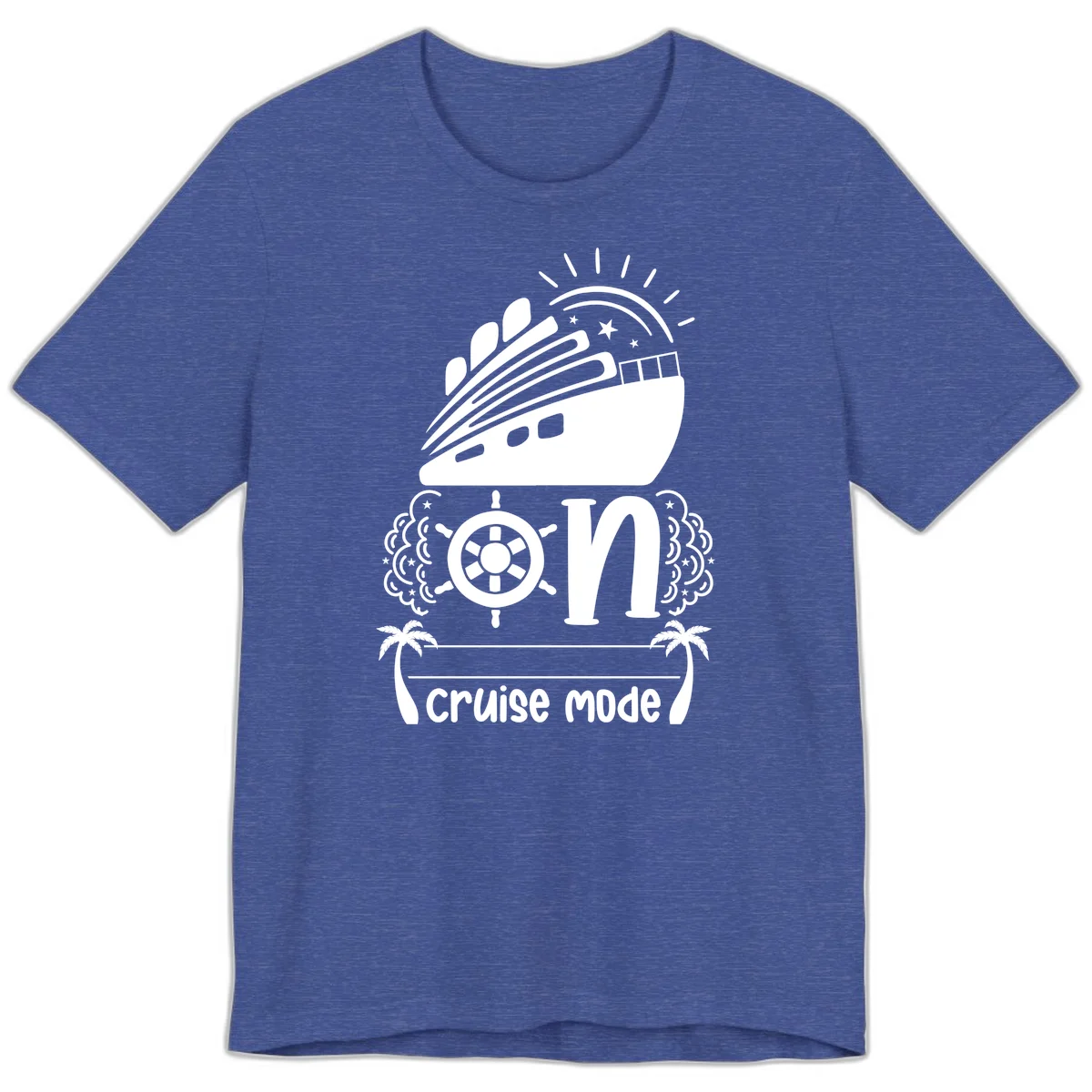 Cruise Mode On Premium T-Shirt in Heather True Royal
