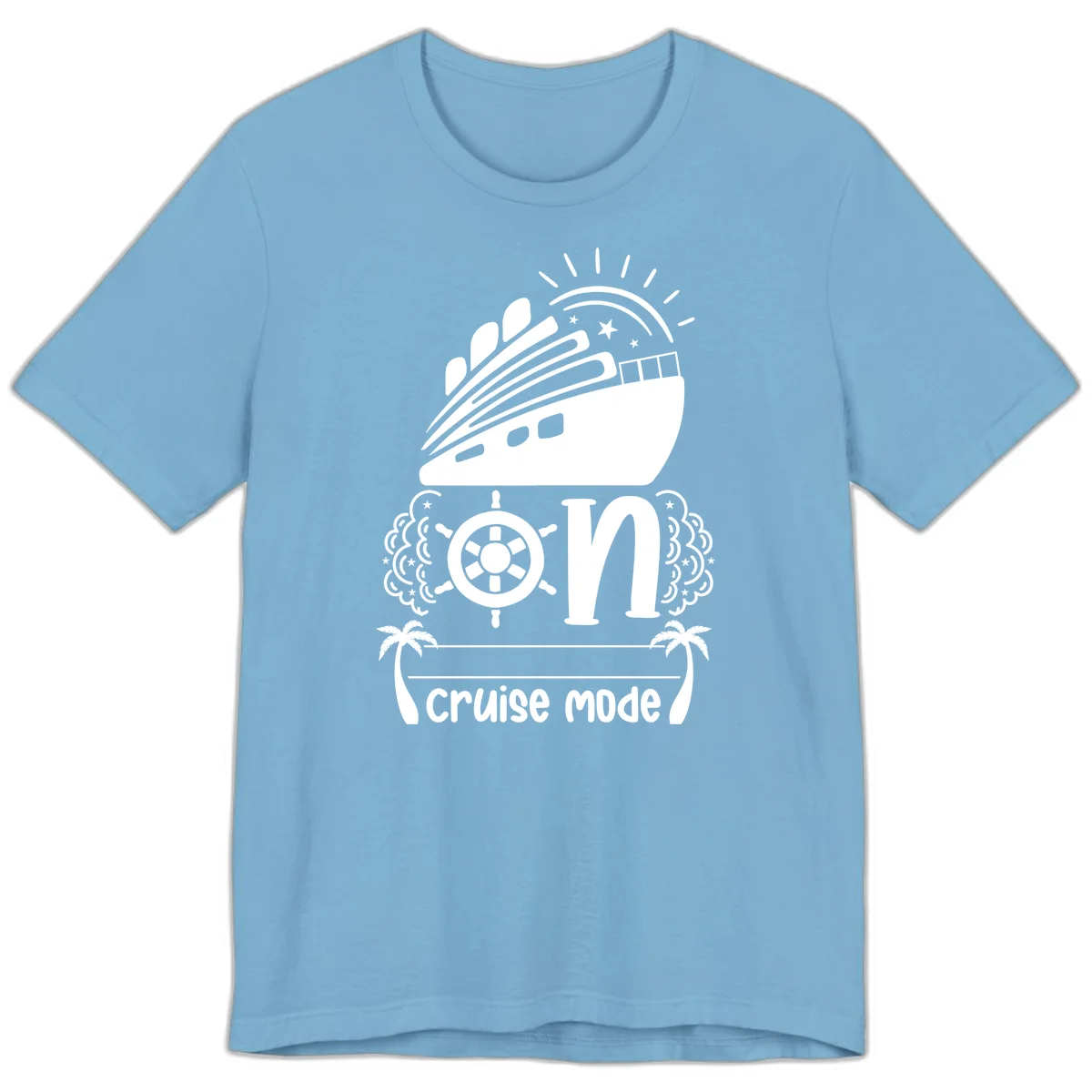 Cruise Mode On Premium T-Shirt in Ocean Blue