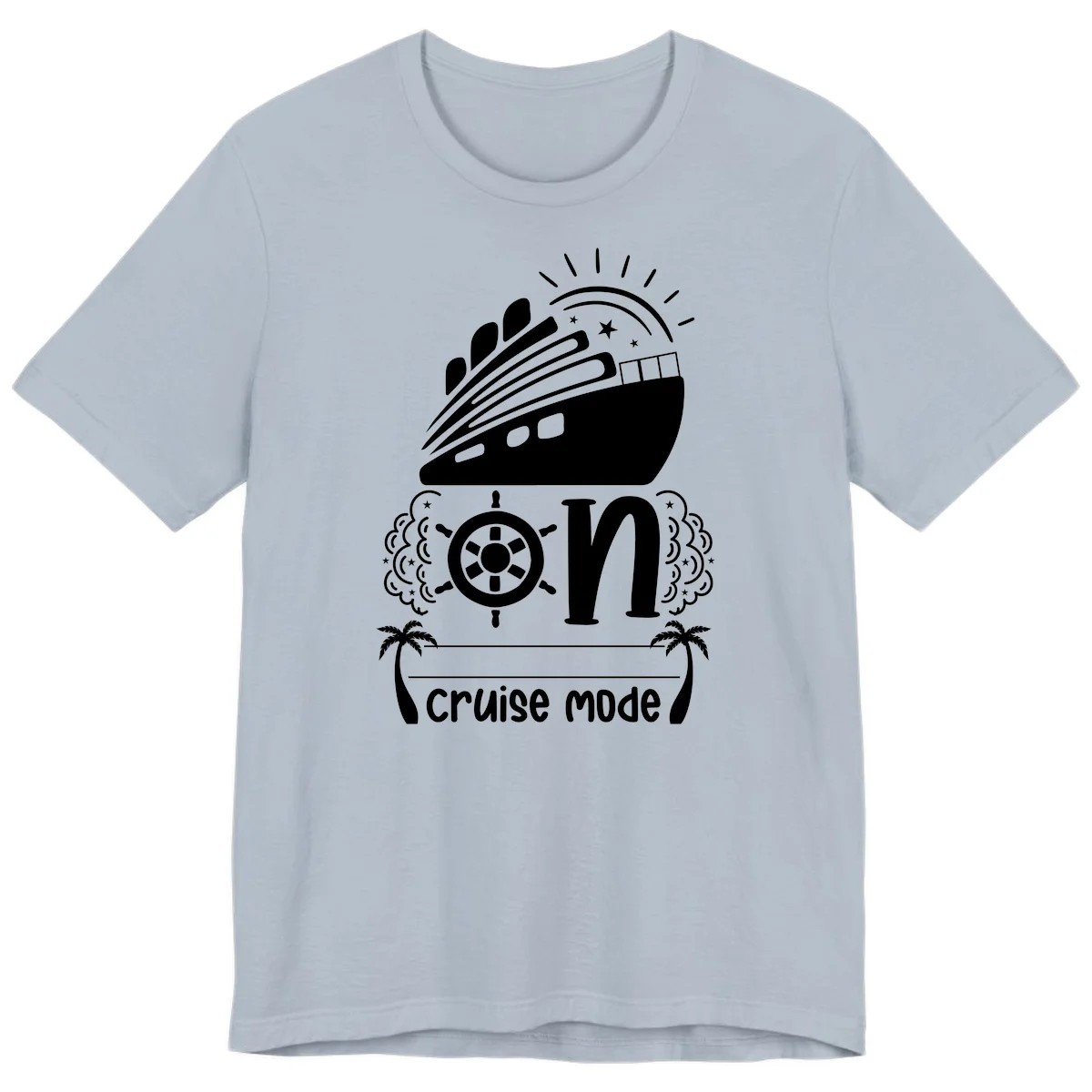 Cruise Mode On Premium T-Shirt in Light Blue