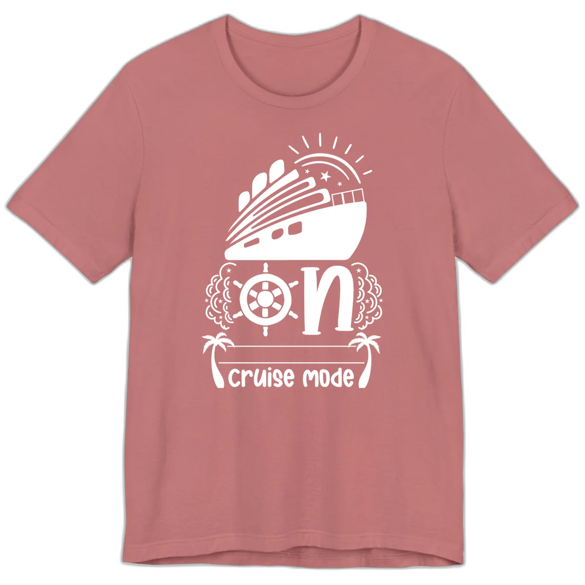 Cruise Mode On Premium T-Shirt in Mauve