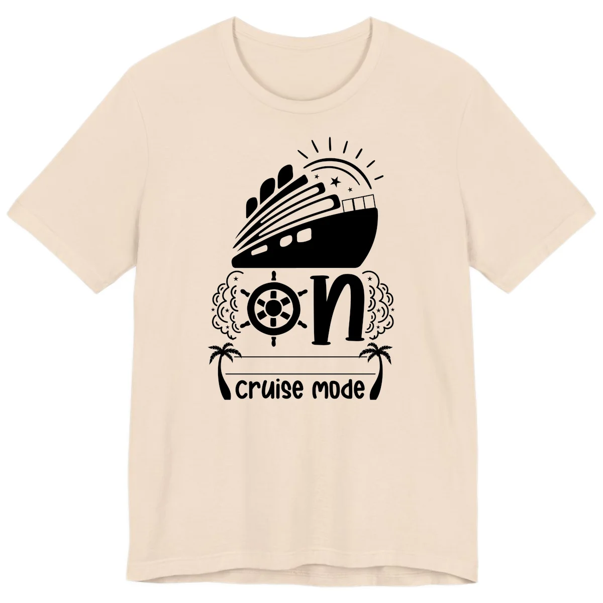 Cruise Mode On Premium T-Shirt in Soft Cream