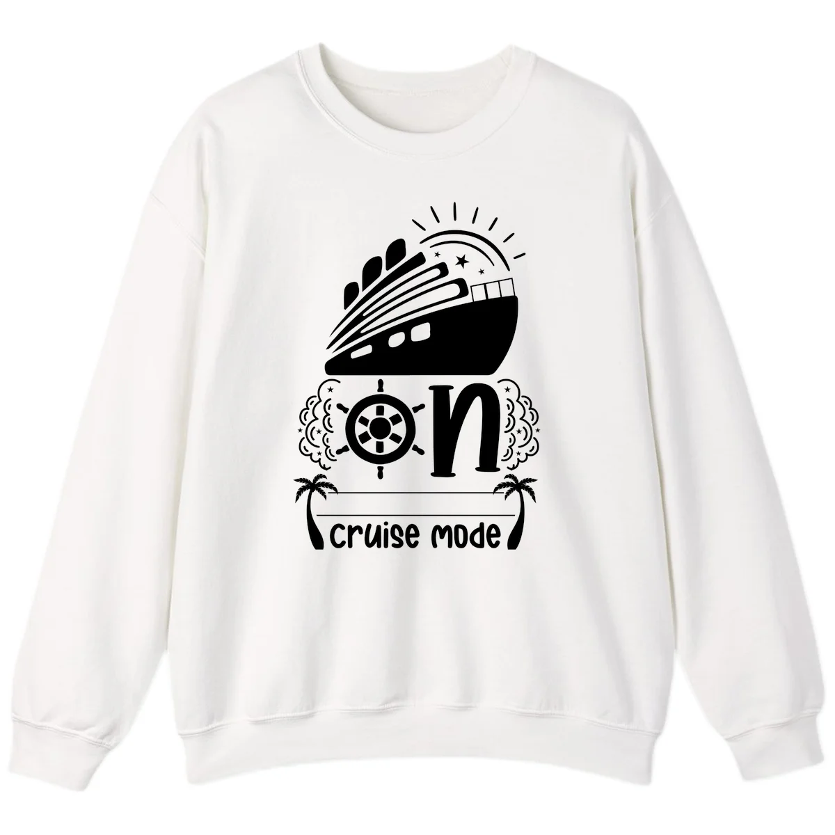 Cruise Mode On Sweatshirt in White
