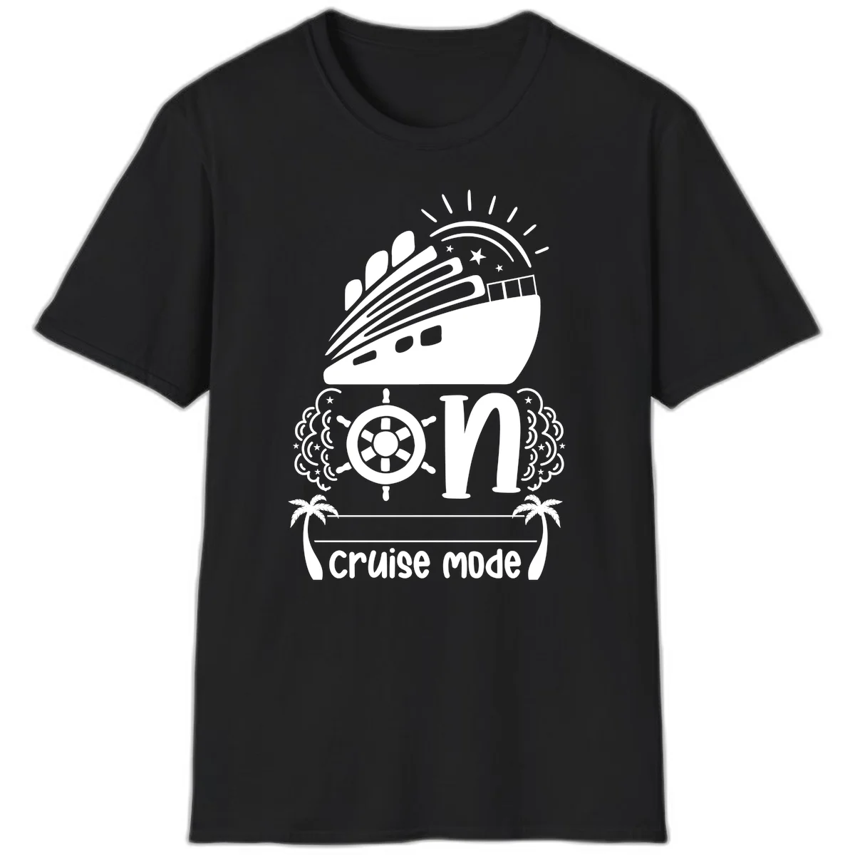 Cruise Mode On T-Shirt in Black