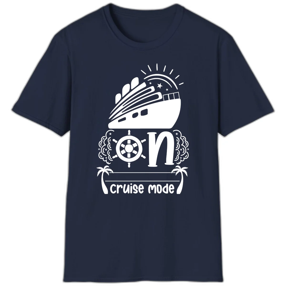 Cruise Mode On T-Shirt in Navy