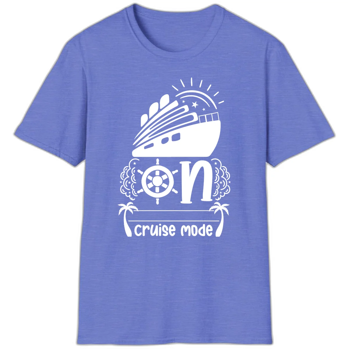 Cruise Mode On T-Shirt in Heather Royal