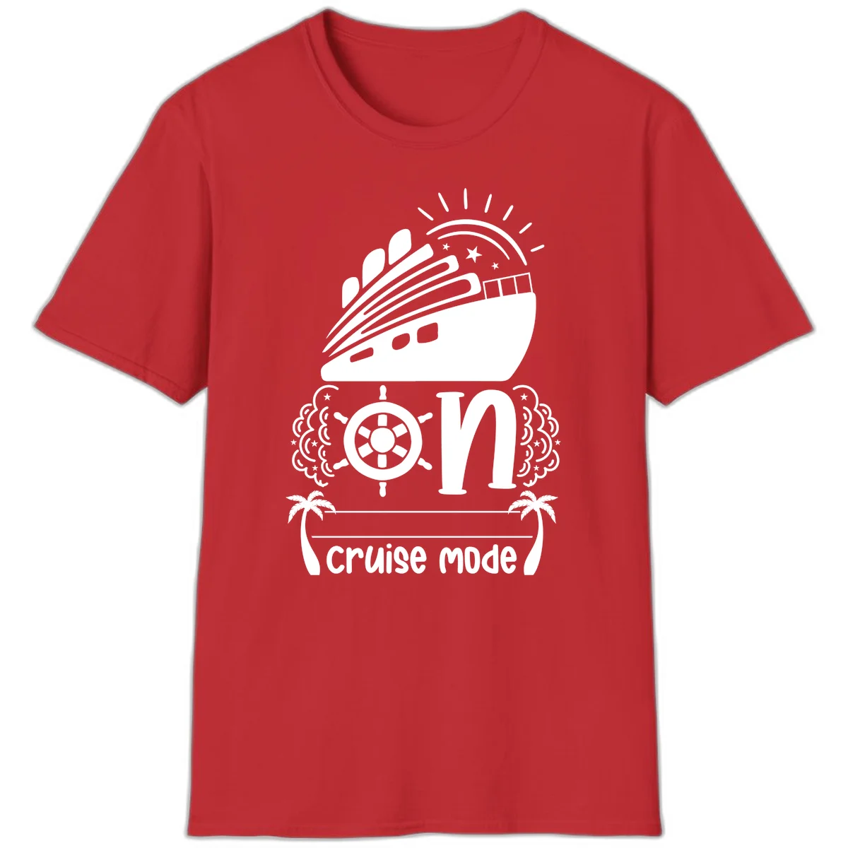 Cruise Mode On T-Shirt in Red