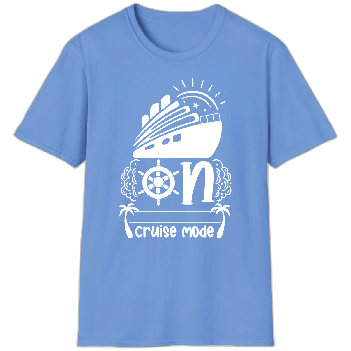 Cruise Mode On T-Shirt in Carolina Blue