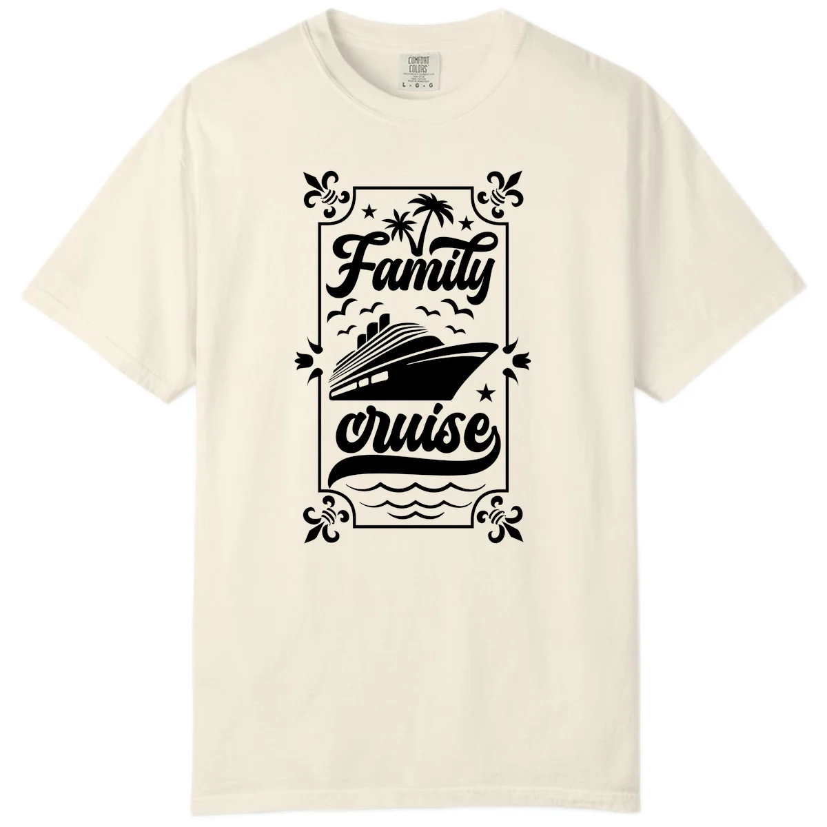 Family Cruise Getaway Comfort Colors T-Shirt in Ivory