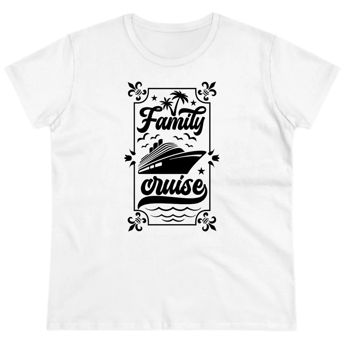 Family Cruise Getaway Ladies Fit T-Shirt in White