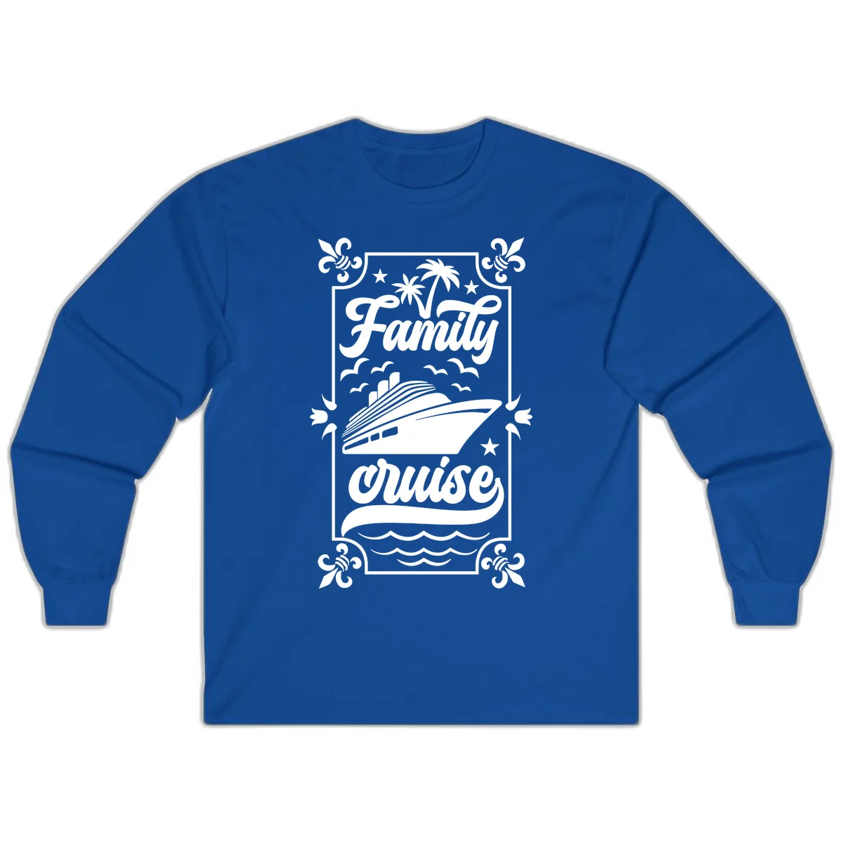 Family Cruise Getaway Long Sleeve Shirt in Royal