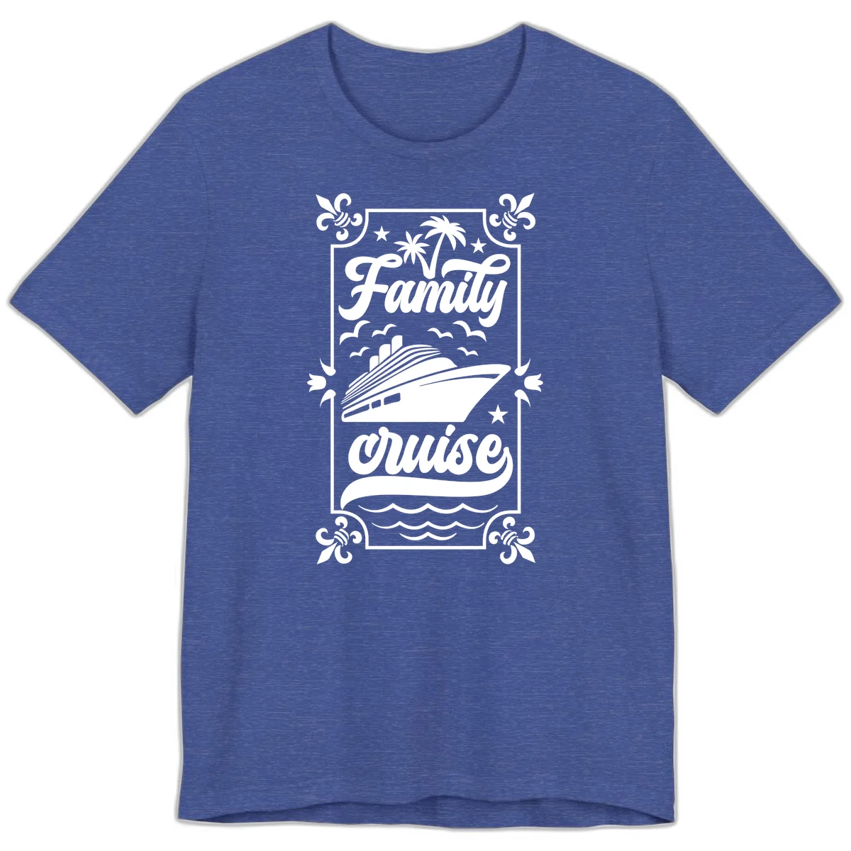 Family Cruise Getaway Premium Vacation T-Shirt in Heather True Royal