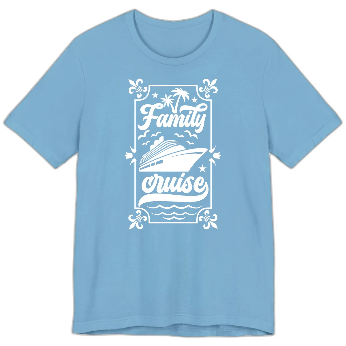 Family Cruise Getaway Premium Vacation T-Shirt in Ocean Blue