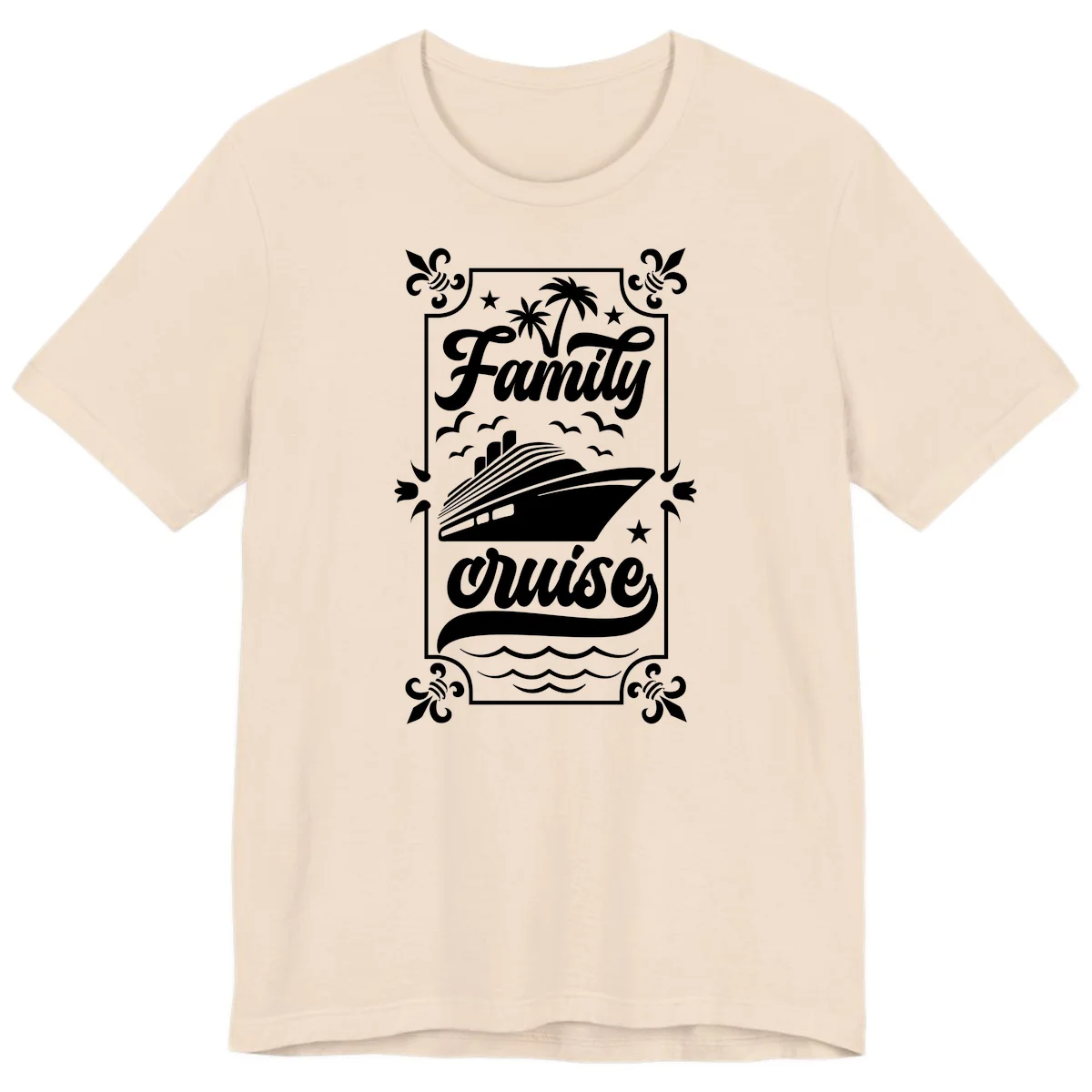 Family Cruise Getaway Premium Vacation T-Shirt in Soft Cream
