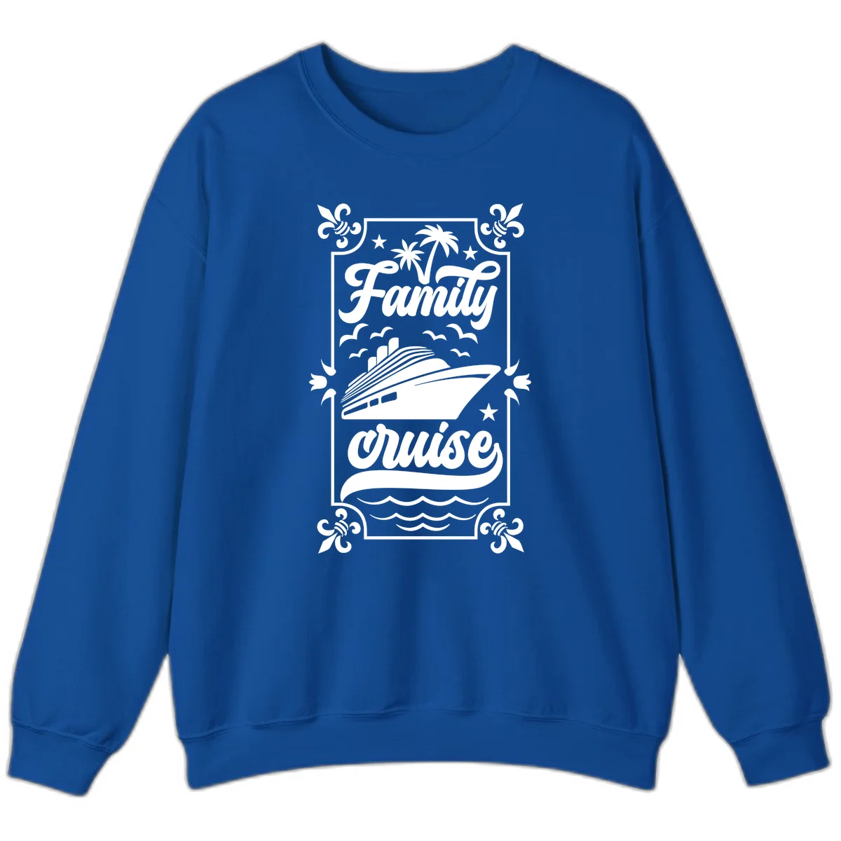 Family Cruise Getaway Crewneck Sweatshirt in Royal