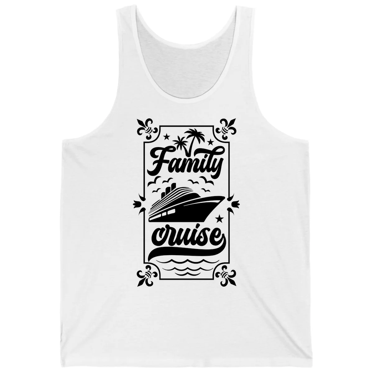 Family Cruise Getaway Unisex Tank Top in White