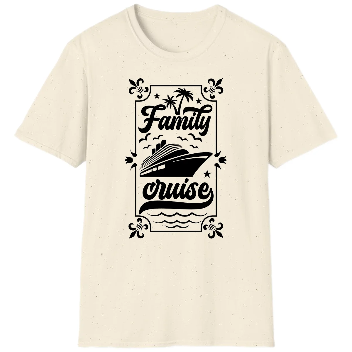 Family Cruise Getaway Vintage Group Travel T-Shirt in Natural
